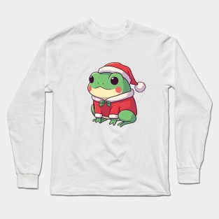 Cute Christmas Frog Santa Long Sleeve T-Shirt